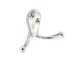 DOUBLE ROBE HOOK - CHROME PLATED